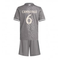 Maglie da calcio Real Madrid Eduardo Camavinga #6 Terza Maglia Bambino 2024-25 Manica Corta (+ Pantaloni corti)